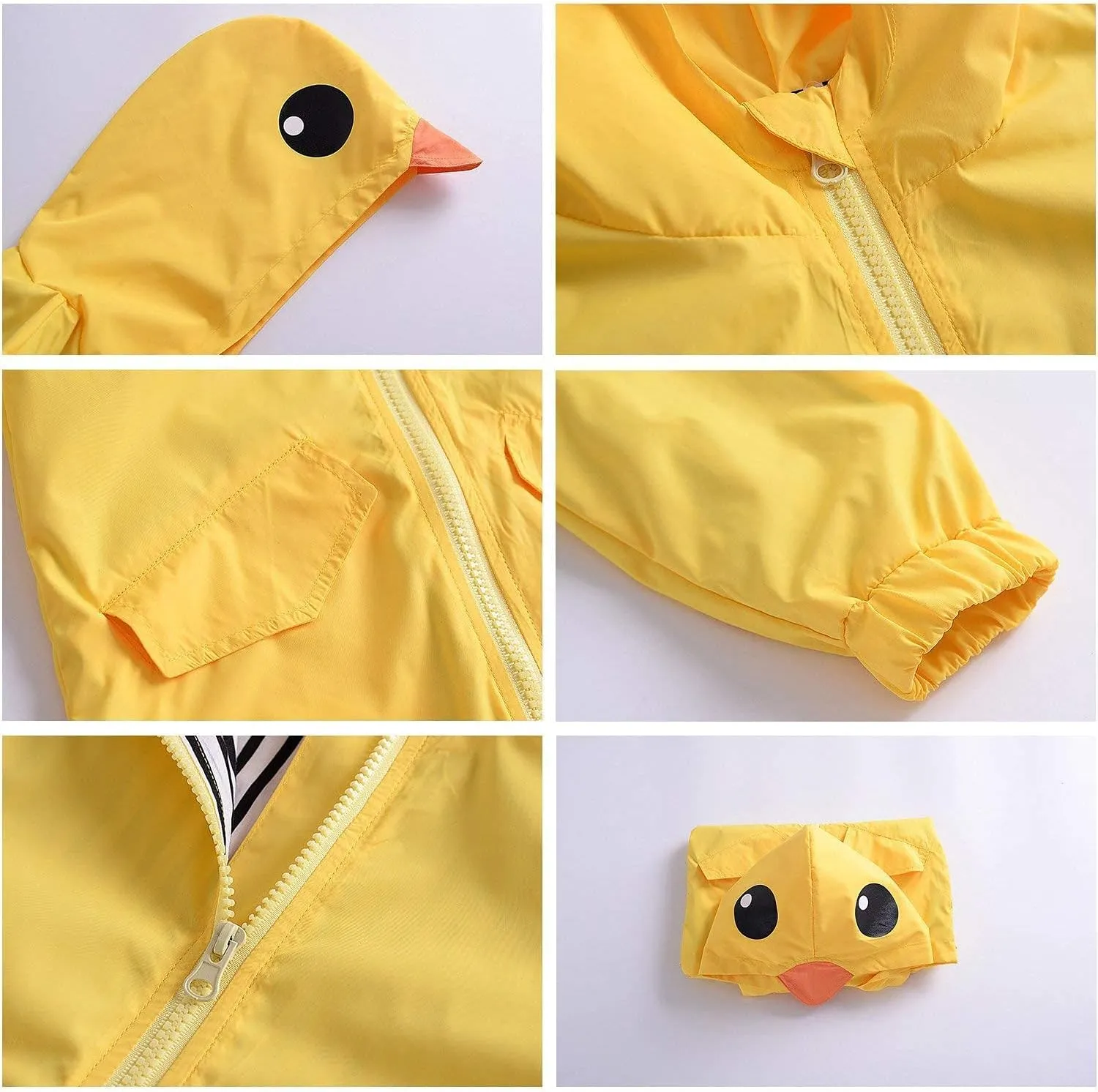 CM C&M WODRO Toddler Baby Boy Girl Duck Rain Jacket Cute Cartoon Animal Raincoat Hoodie Kids Coat Fall Winter School Outfit