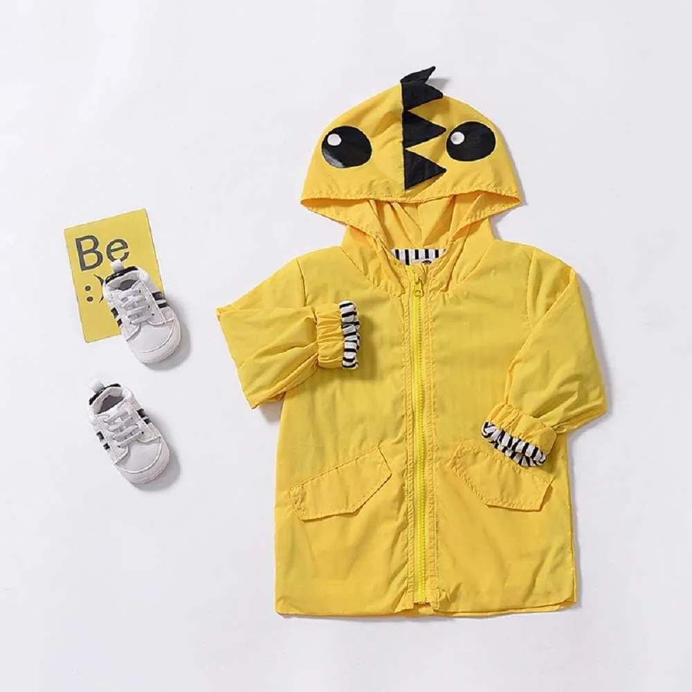 CM C&M WODRO Toddler Baby Boy Girl Duck Rain Jacket Cute Cartoon Animal Raincoat Hoodie Kids Coat Fall Winter School Outfit