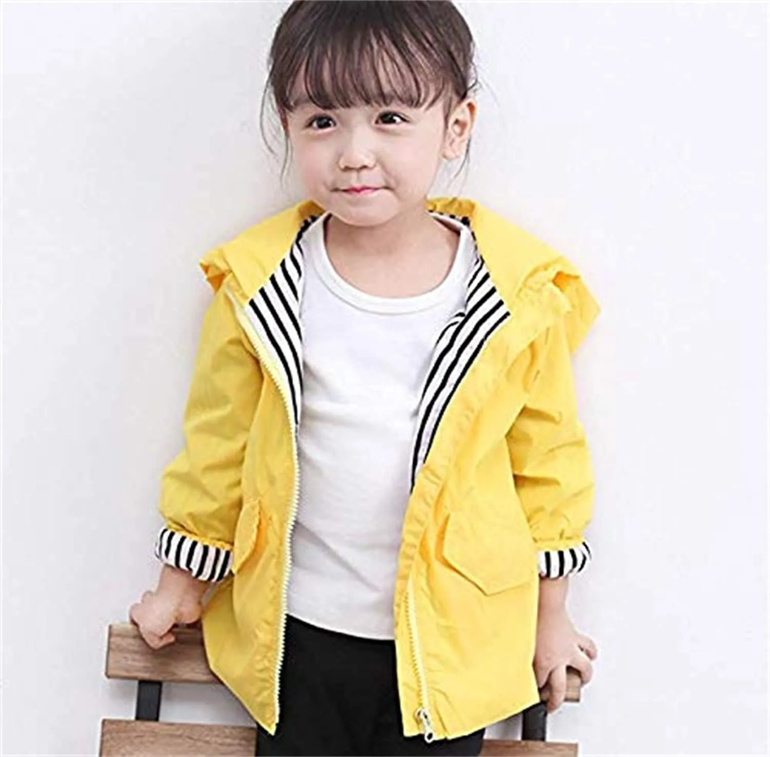 CM C&M WODRO Toddler Baby Boy Girl Duck Rain Jacket Cute Cartoon Animal Raincoat Hoodie Kids Coat Fall Winter School Outfit