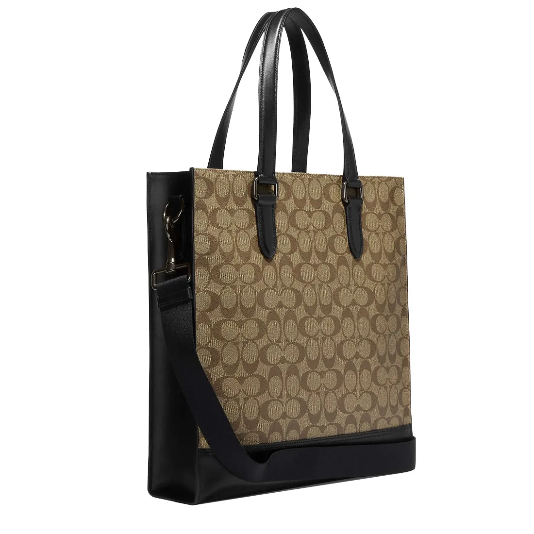 Coach Graham Structured Tote Bag In Signature Canvas in Khaki c3232