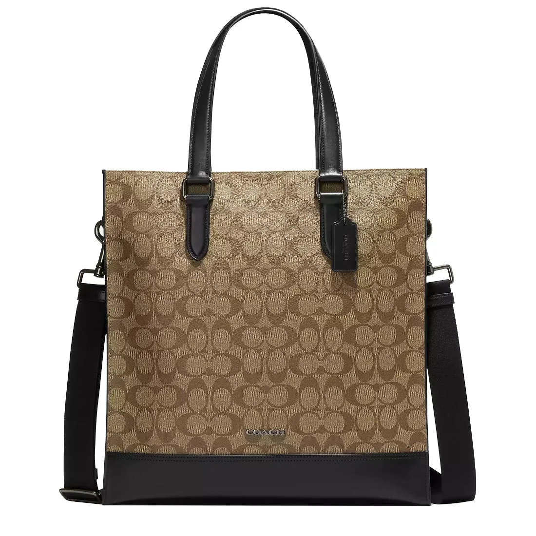 Coach Graham Structured Tote Bag In Signature Canvas in Khaki c3232