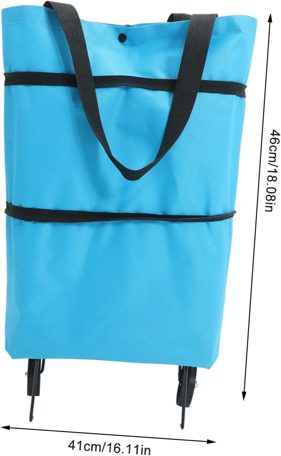 Collapsible Bag Large Capacity Grocery Trolley Folding Shopping Trolley Bag Laundry Wheels Storage