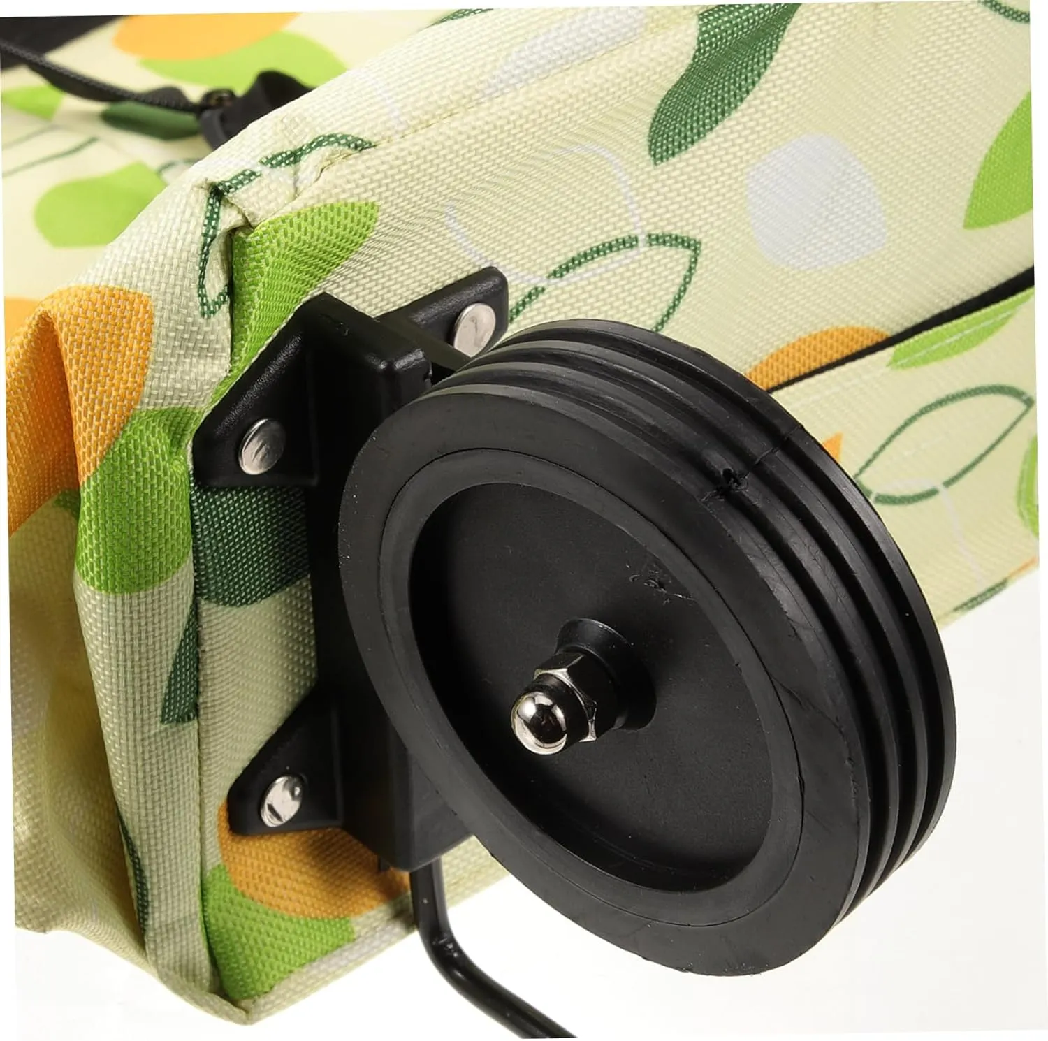Collapsible Trolley Bag Large Capacity Shopping Grocery Pouch with Wheel Reusable Folding for Home Travel Daily Use