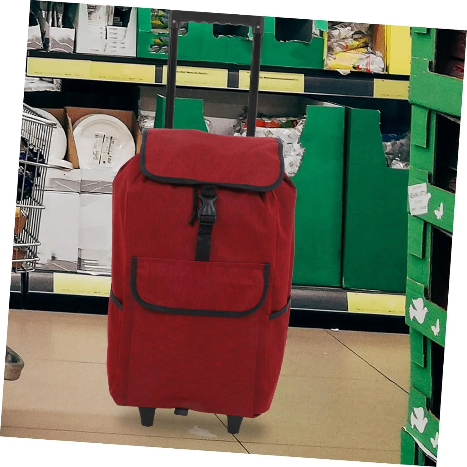 Collapsible Trolley Bag Replacement for Shopping Cart Spacious Oxford Cloth Storage Bag and Thickened Design for Groceries and Errands Portable Hand Cart Liner