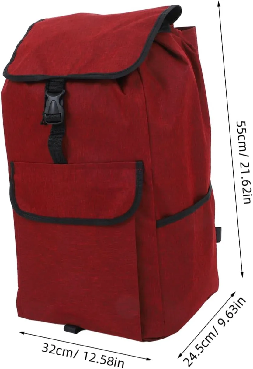 Collapsible Trolley Bag Replacement for Shopping Cart Spacious Oxford Cloth Storage Bag and Thickened Design for Groceries and Errands Portable Hand Cart Liner
