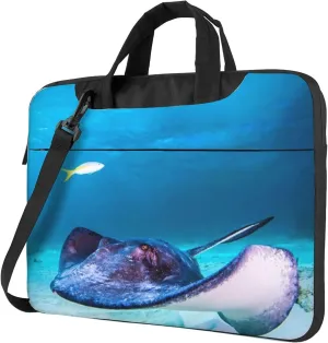 Colorful Paisley Black Bandana Laptop Shoulder Bag ​for Men Women, Computer Carrying Case Messenger Bag with Strap
