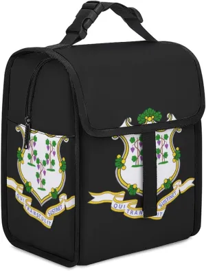 Connecticut State U.S Insulated Lunch Cooler Bag Waterproof Lunch Box for Work Picnic Or Travel