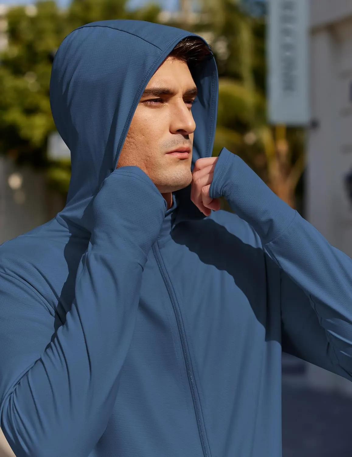COOFANDY Men's UPF 50  Light Jacket Full Zip Sun Protection Hoodie Long Sleeve Sun Shirts UV Fishing Hiking Athletic Running