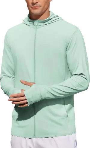 COOFANDY Men's UPF 50  Light Jacket Full Zip Sun Protection Hoodie Long Sleeve Sun Shirts UV Fishing Hiking Athletic Running