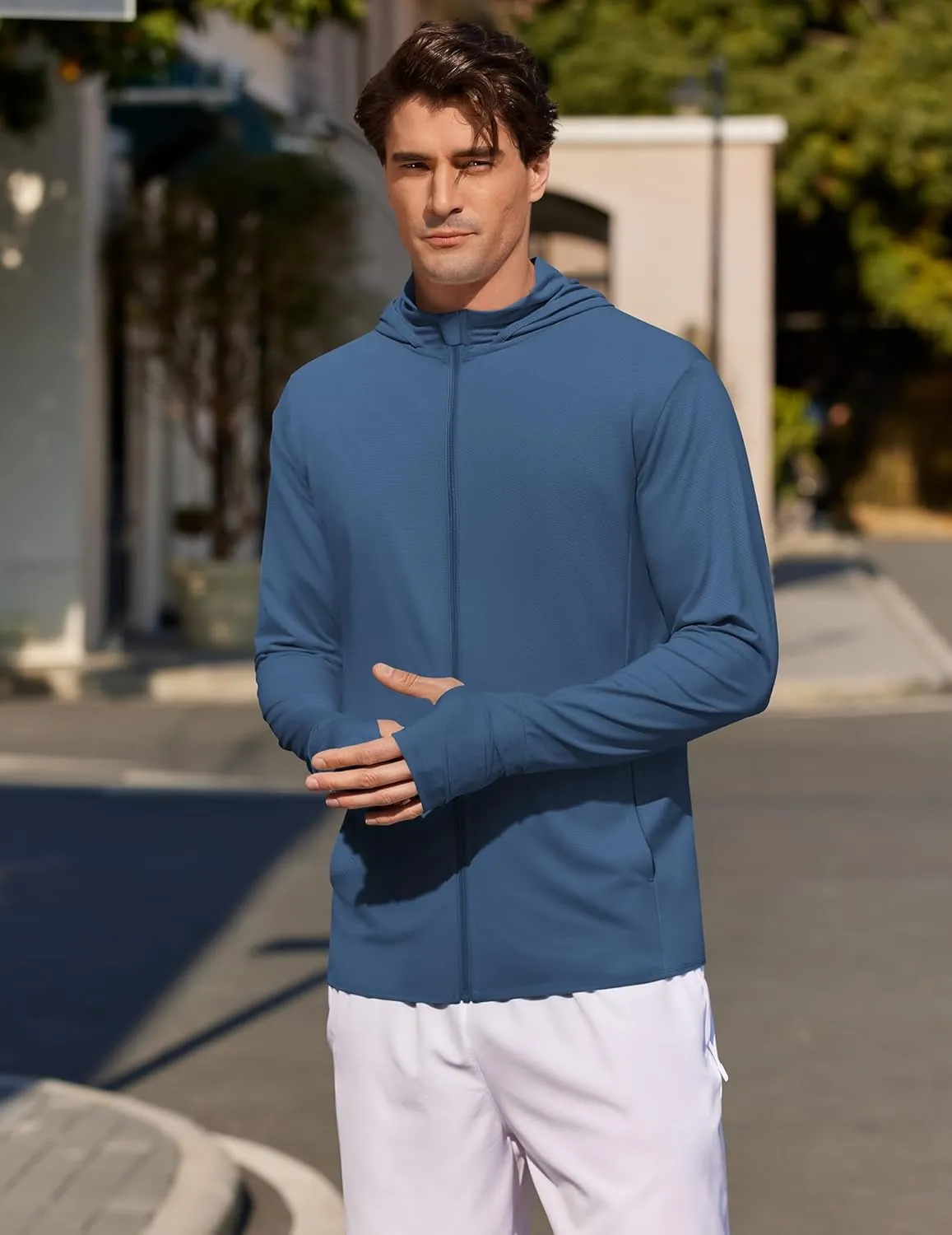 COOFANDY Men's UPF 50  Light Jacket Full Zip Sun Protection Hoodie Long Sleeve Sun Shirts UV Fishing Hiking Athletic Running