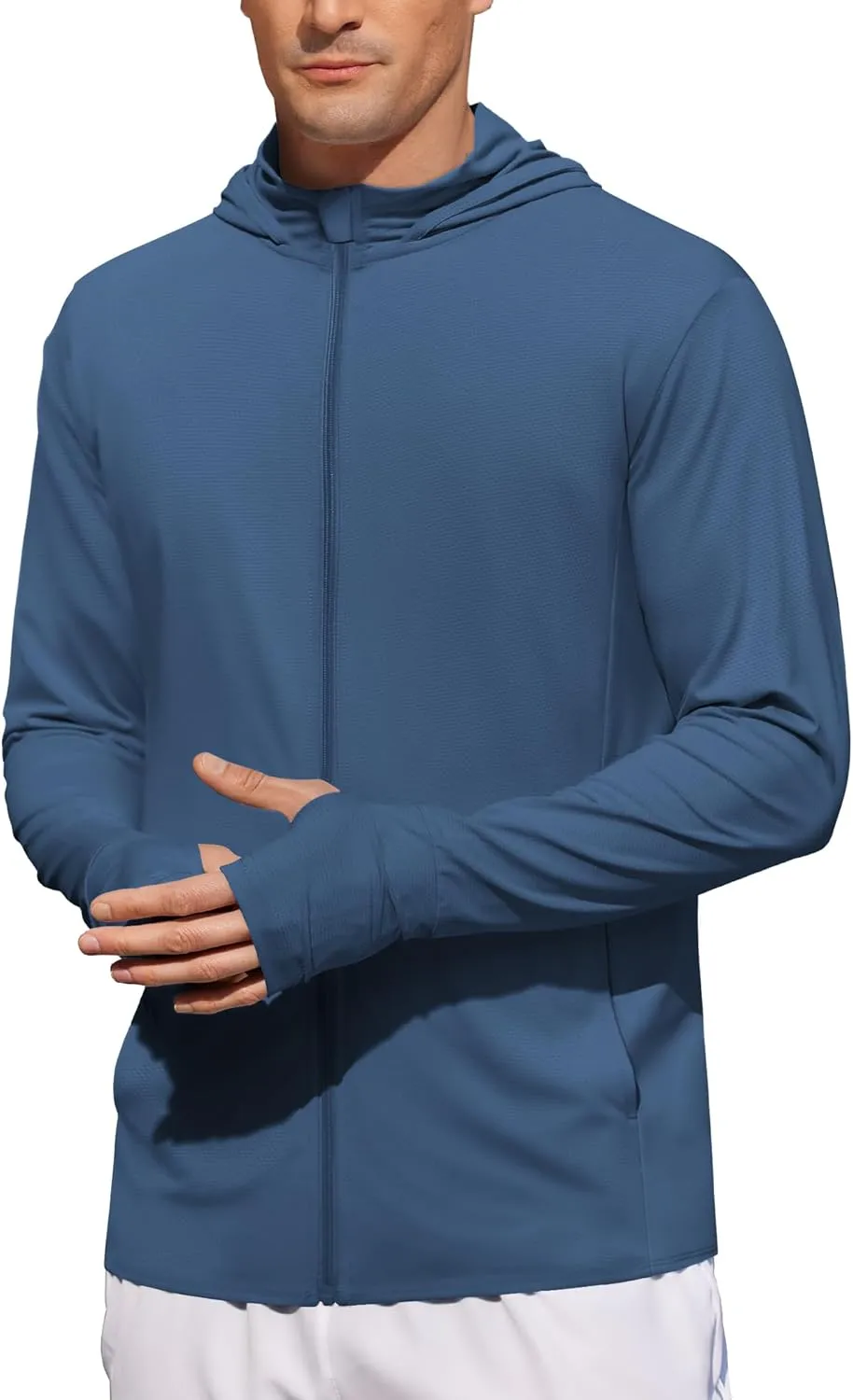 COOFANDY Men's UPF 50  Light Jacket Full Zip Sun Protection Hoodie Long Sleeve Sun Shirts UV Fishing Hiking Athletic Running