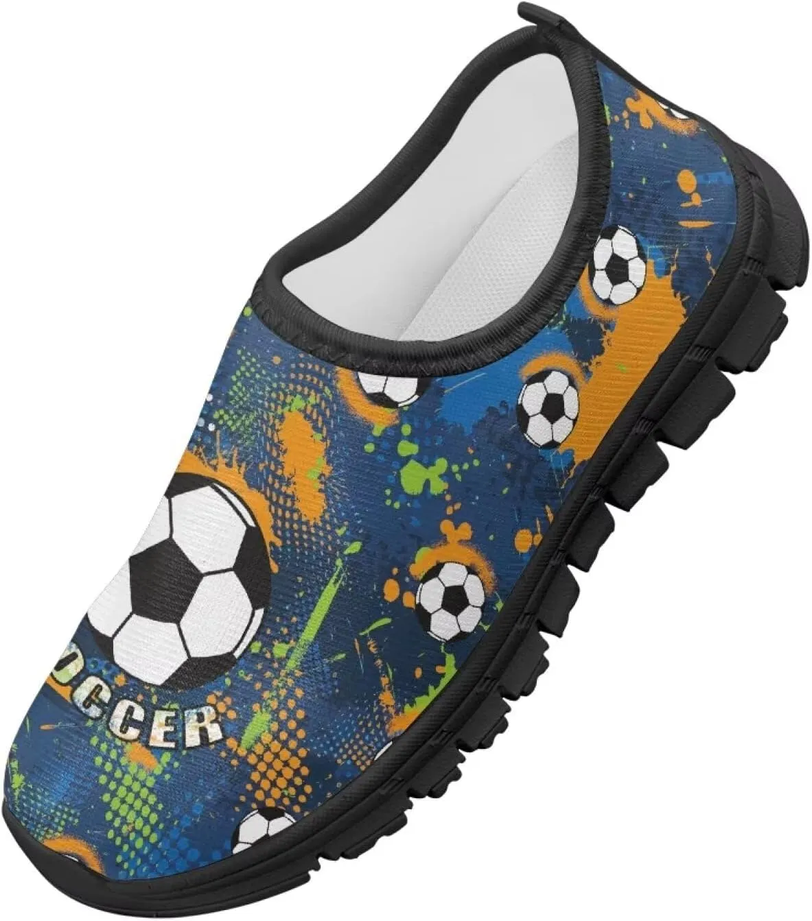 Cool Boys Tennis Shoes Little Kids Slip On Shoes Ball Themed Running Shoes