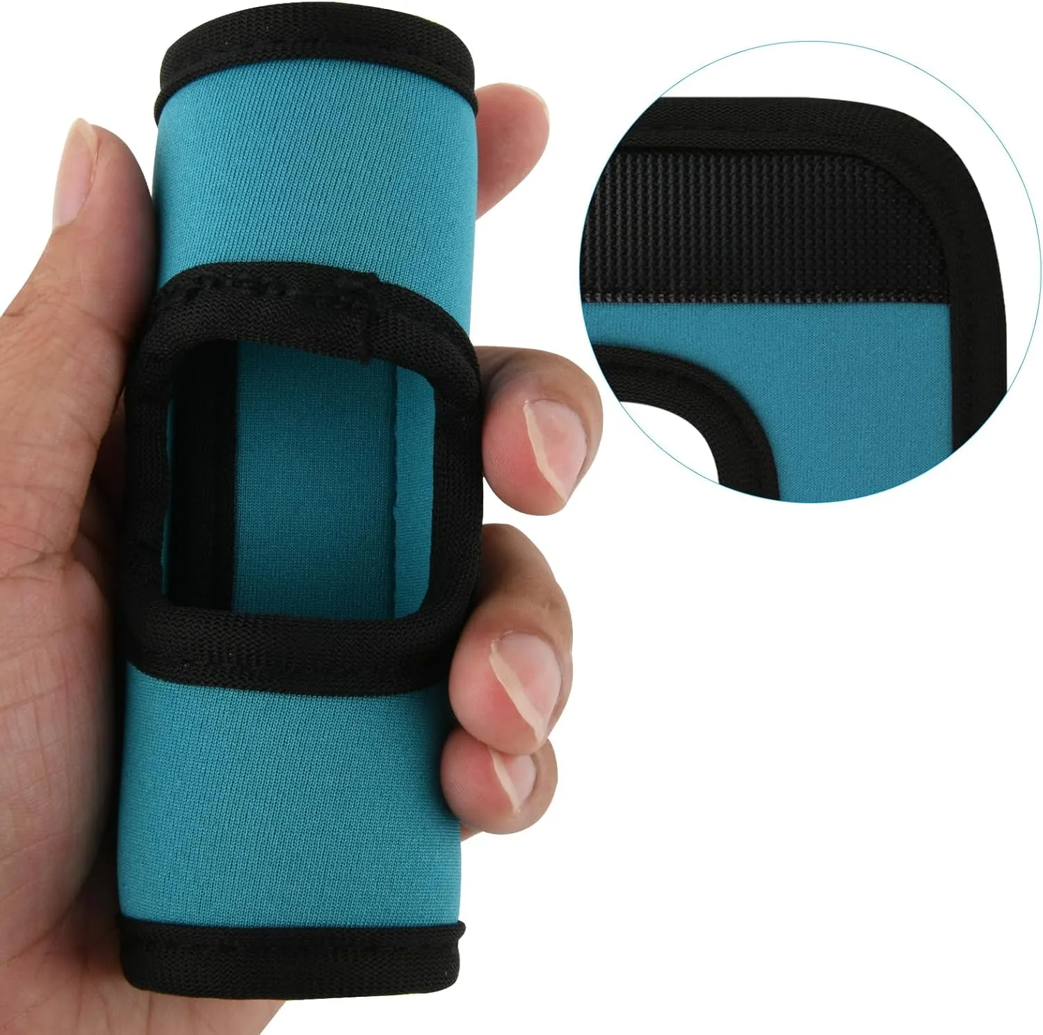 Cosmos 5 Pcs Neoprene Luggage Handle Wrap Soft Grip Handle Cover Luggage Identifier with Hollow Design for Push-Button Handle Trolley Handle and Travel Suitcase Trolley Case