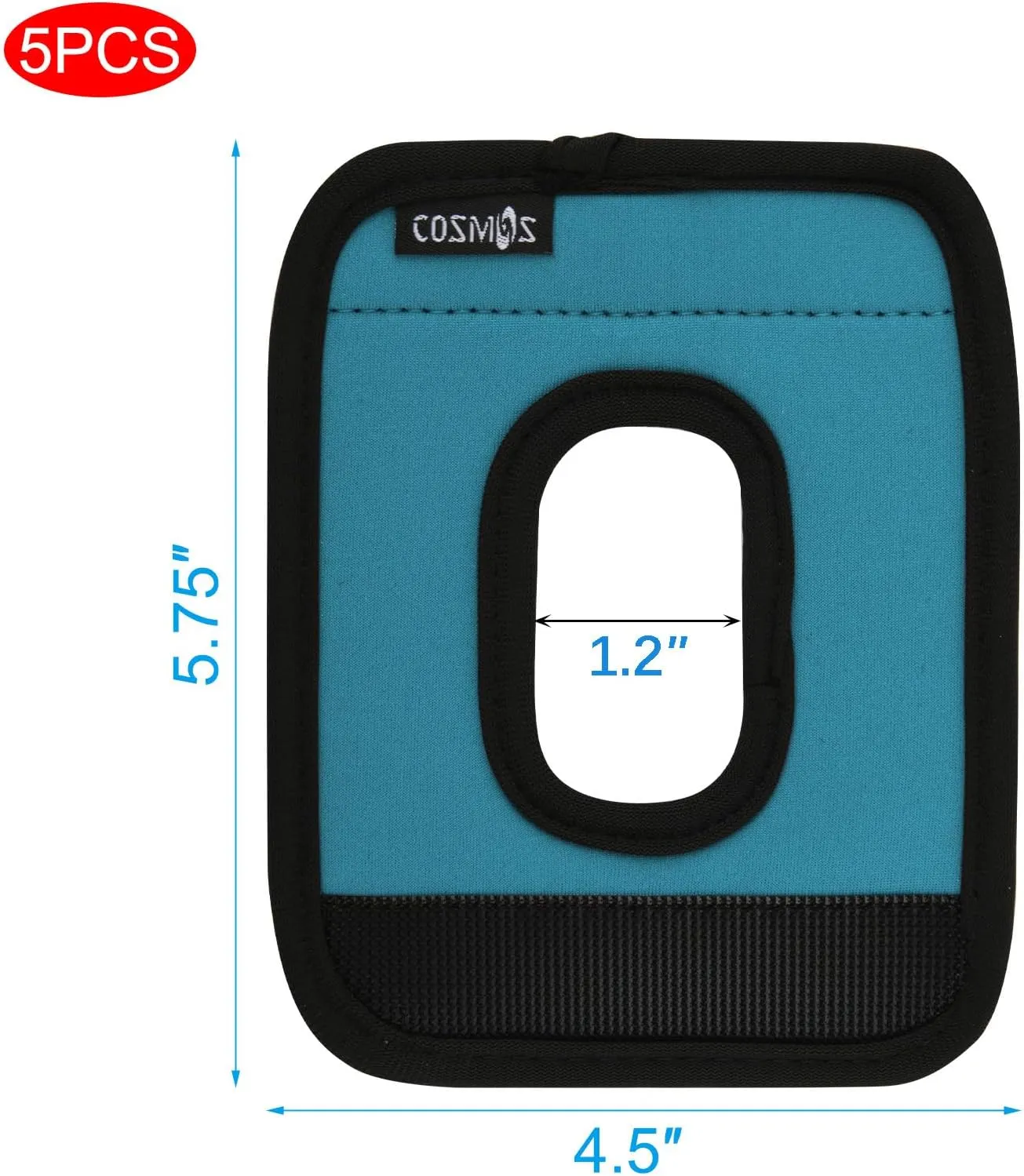 Cosmos 5 Pcs Neoprene Luggage Handle Wrap Soft Grip Handle Cover Luggage Identifier with Hollow Design for Push-Button Handle Trolley Handle and Travel Suitcase Trolley Case