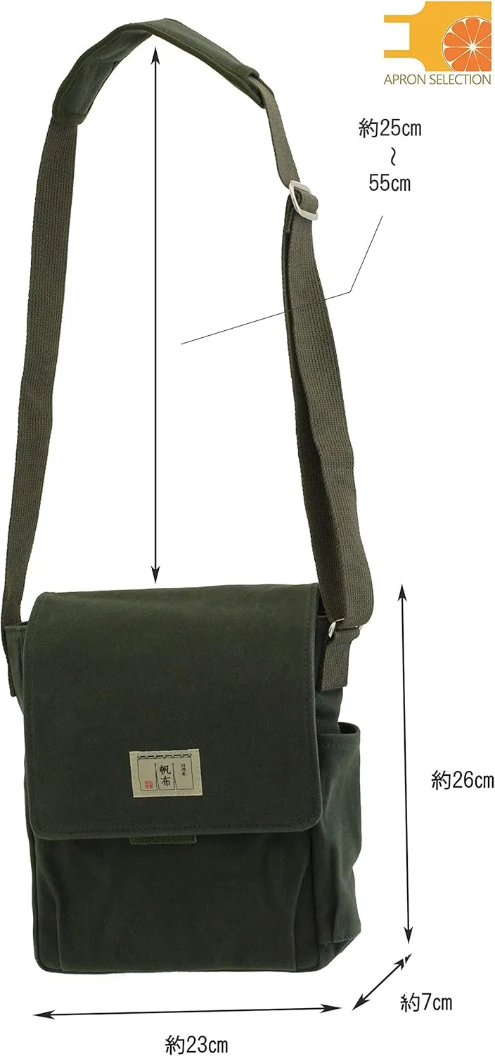 Cotton Canvas Cross Body Bag Moss Green For Men (Moss Green)