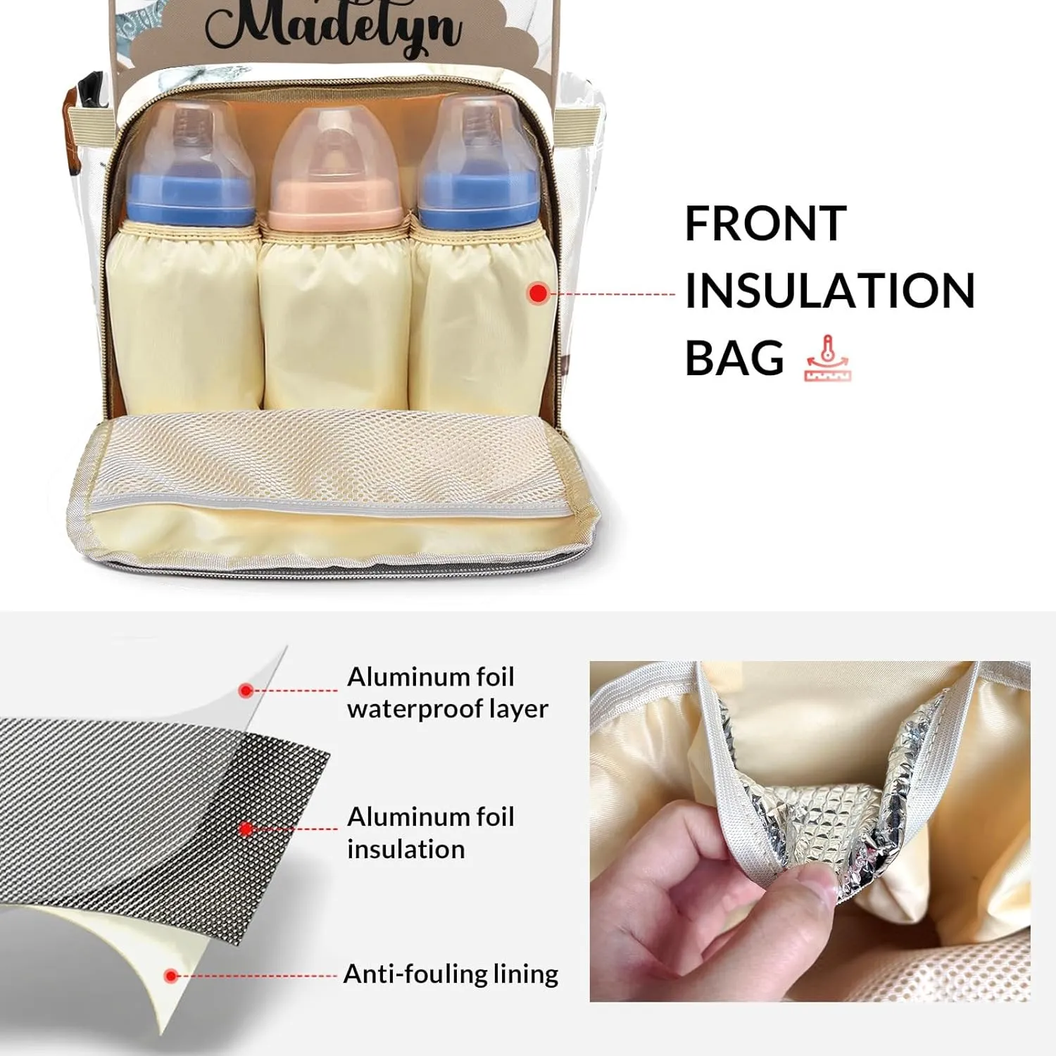 Cowboy Horse Wild Western Personalized Large Capacity Diaper Bags,Custom Name Backpack Casual Daypack Bag Nappy Bag Gifts