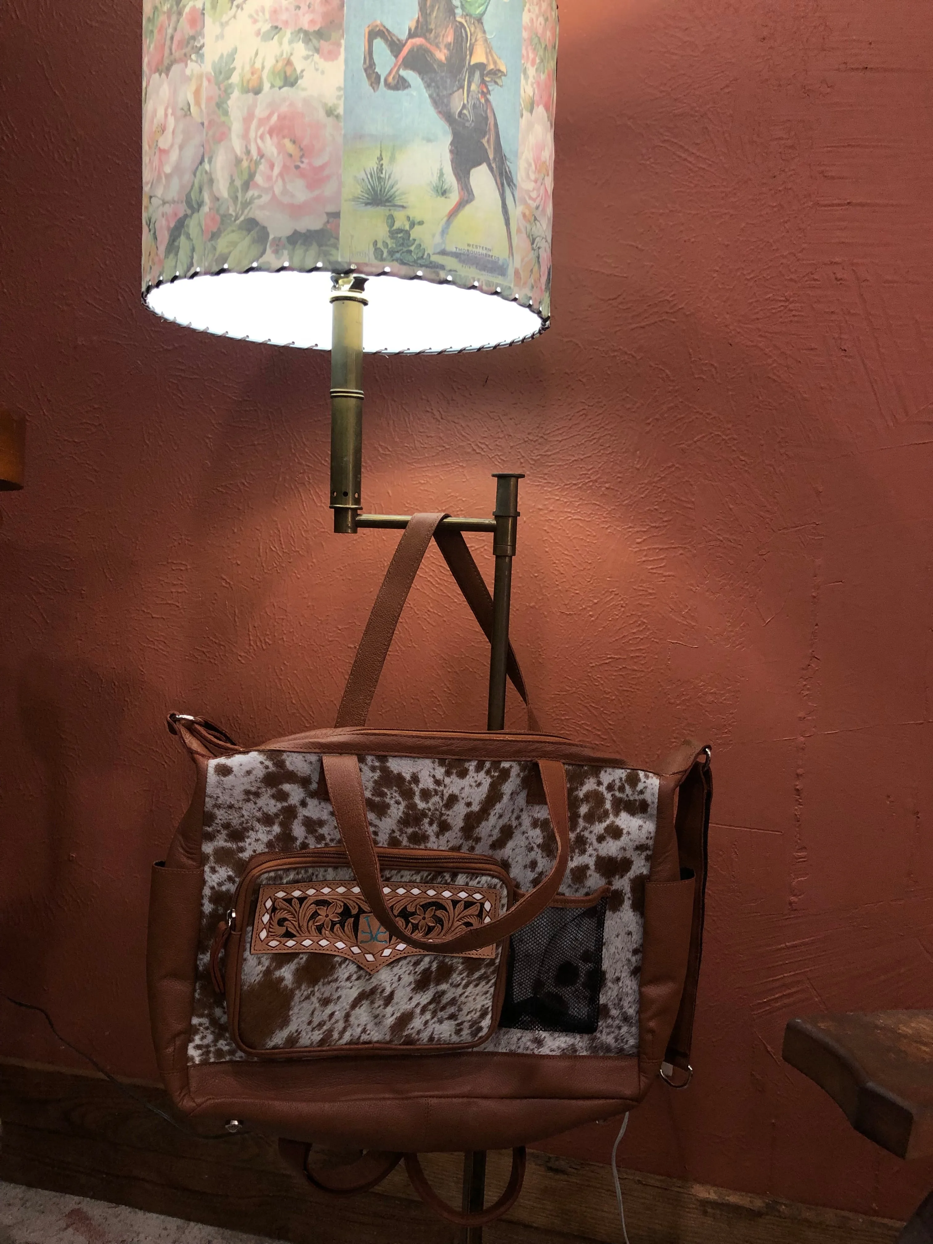 Cowhide Diaper Bag