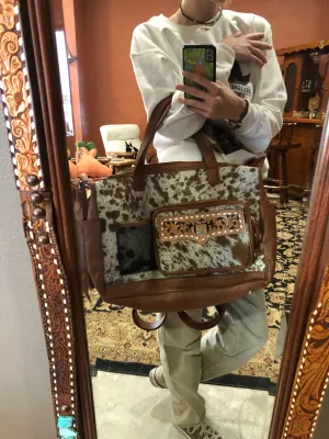 Cowhide Diaper Bag