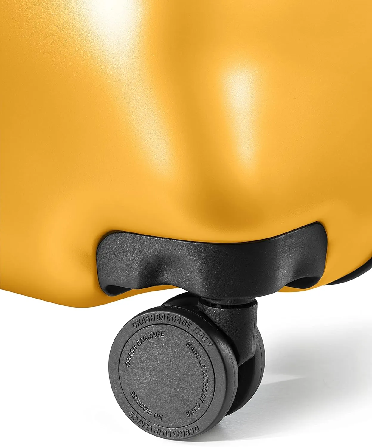 CRASH BAGGAGE Icon Suitcase | Yellow | 99L | 100% Polycarbonate, TSA-Approved Lock, 360° Spinning Wheels