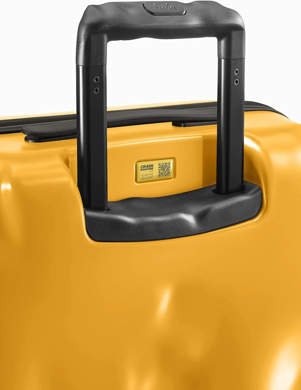 CRASH BAGGAGE Icon Suitcase | Yellow | 99L | 100% Polycarbonate, TSA-Approved Lock, 360° Spinning Wheels