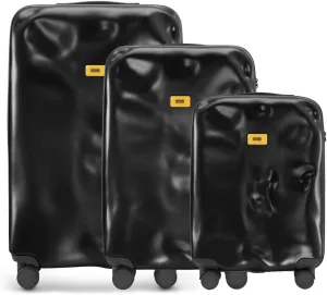 CRASH BAGGAGE Icon Trolley Suitcase 3pcs Set | (S M L) | Black