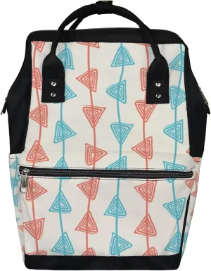 Creative Swirl Triangle Diaper Bag Backpack Waterproof Backpack Baby Nappy Changing Bag for Travel Large Capacity Durable and Stylish for Woman