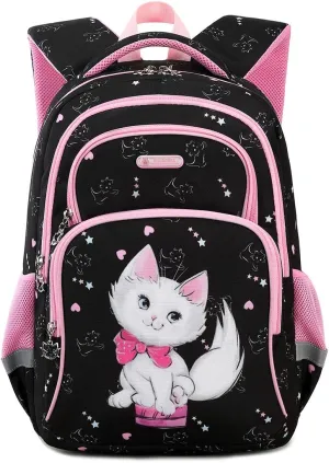 Cusangel Backpack for Girls Boys School Bookbags Kindergarten Elementary Lightweight Waterproof Multifunctional Large Capacity for Backpack (16 inch cat Fun Prints)