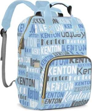 Custom Diaper Bag Backpack for Mom Dad - Personalized Nursing Bag with Name Insulated Pockets and Travel Bag for Boys Girls, 16 inches, Sky Blue