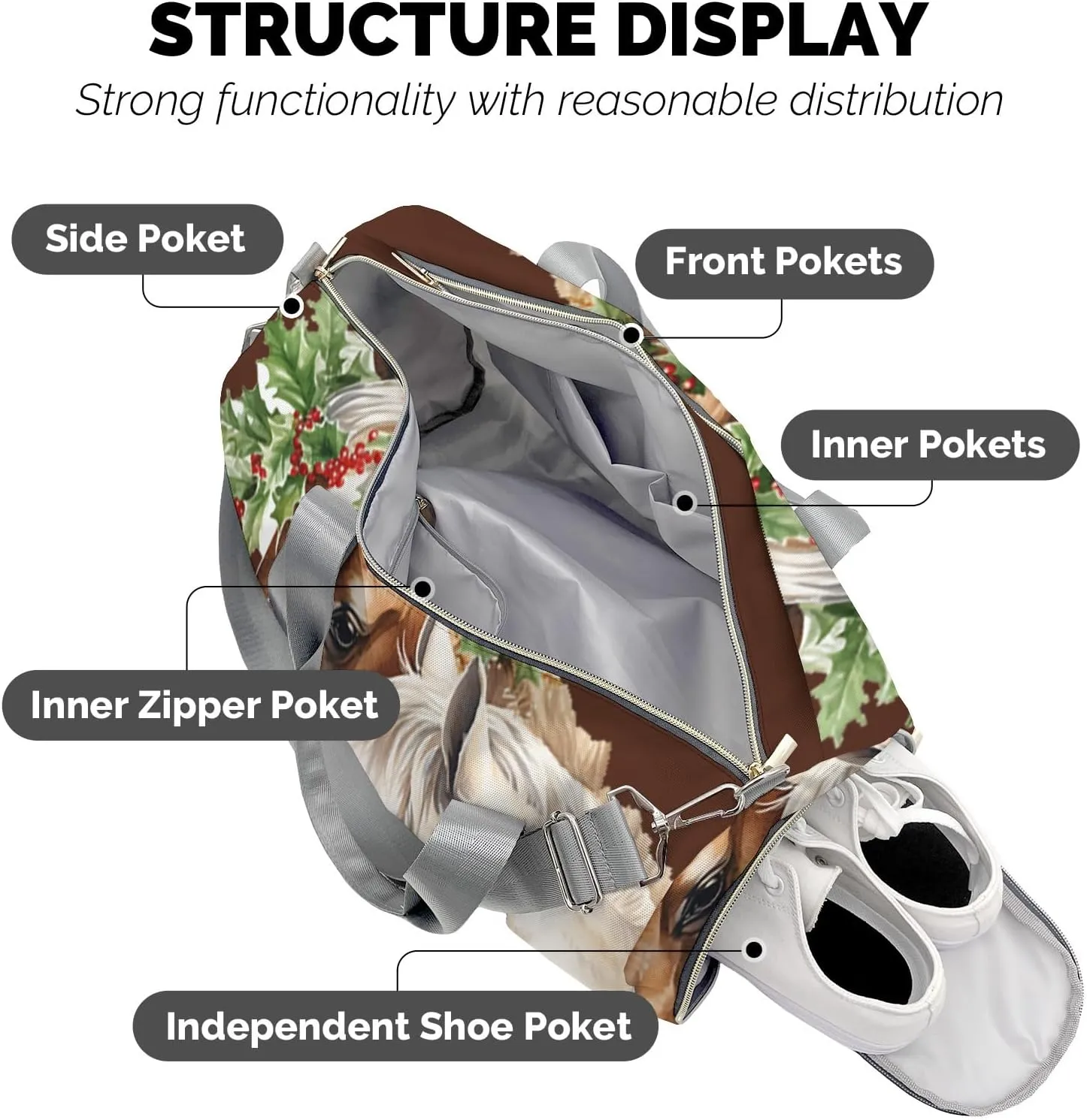 Custom Duffel Bag Horse Adventure Awaits: Best Travel Bags for Hiking and Sports