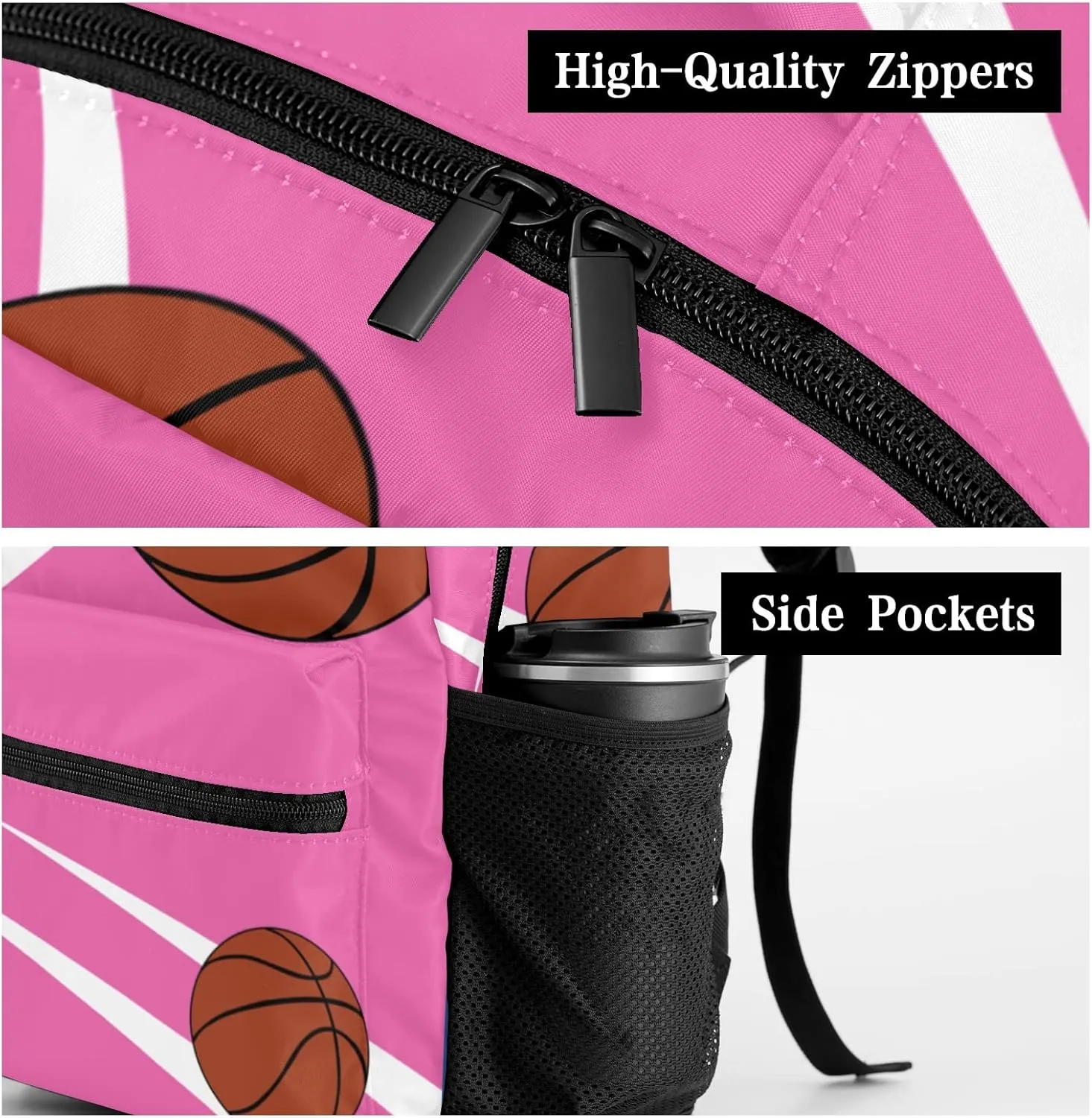 Custom Kid Backpack, Sport Basketball Player Team Personalized School Bookbag with Your Own Name, Customization Casual Bookbags for Student Girls Boys
