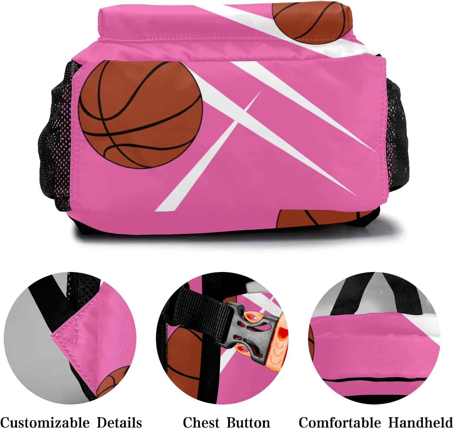 Custom Kid Backpack, Sport Basketball Player Team Personalized School Bookbag with Your Own Name, Customization Casual Bookbags for Student Girls Boys