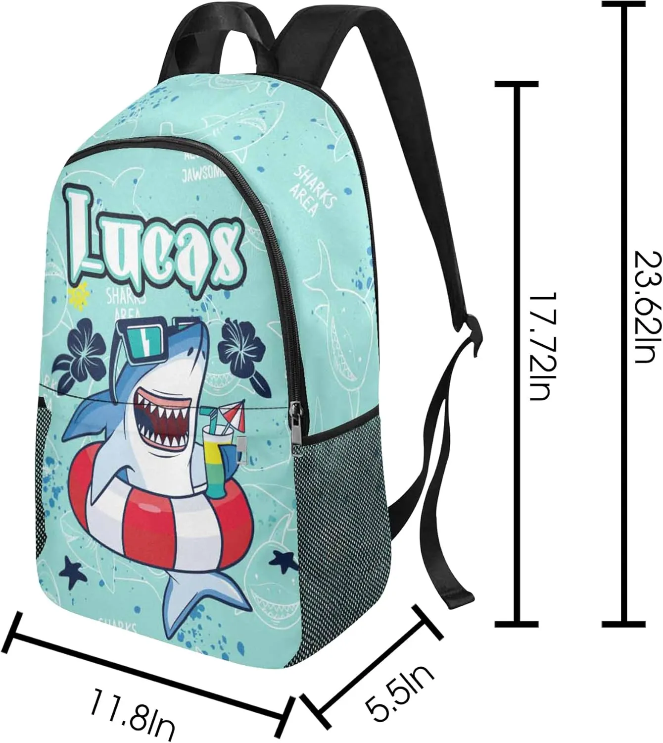 Custom Kids Backpack for Boys with Personalized School Backpack and Kid's Lunch Box - Cartoon BackPack for Primary School Students and Children Travel Bookbag