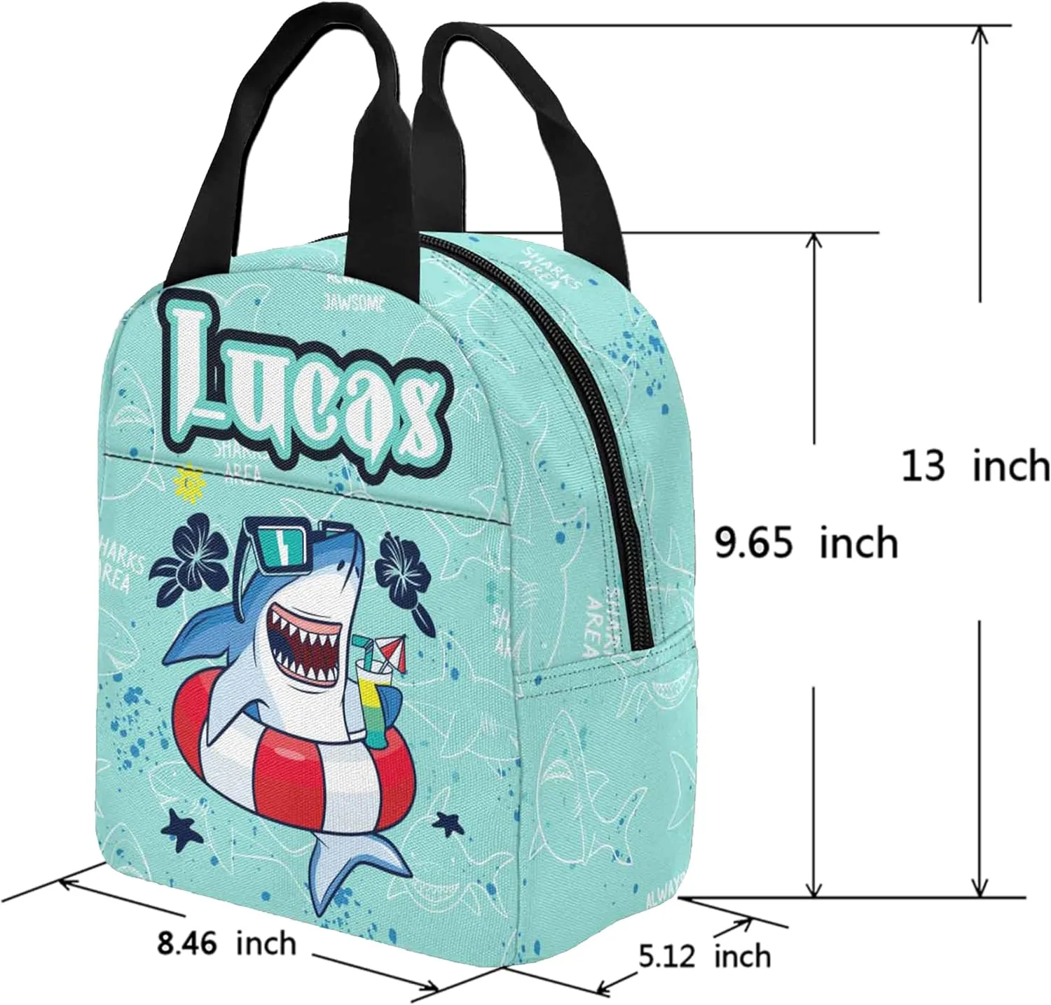 Custom Kids Backpack for Boys with Personalized School Backpack and Kid's Lunch Box - Cartoon BackPack for Primary School Students and Children Travel Bookbag