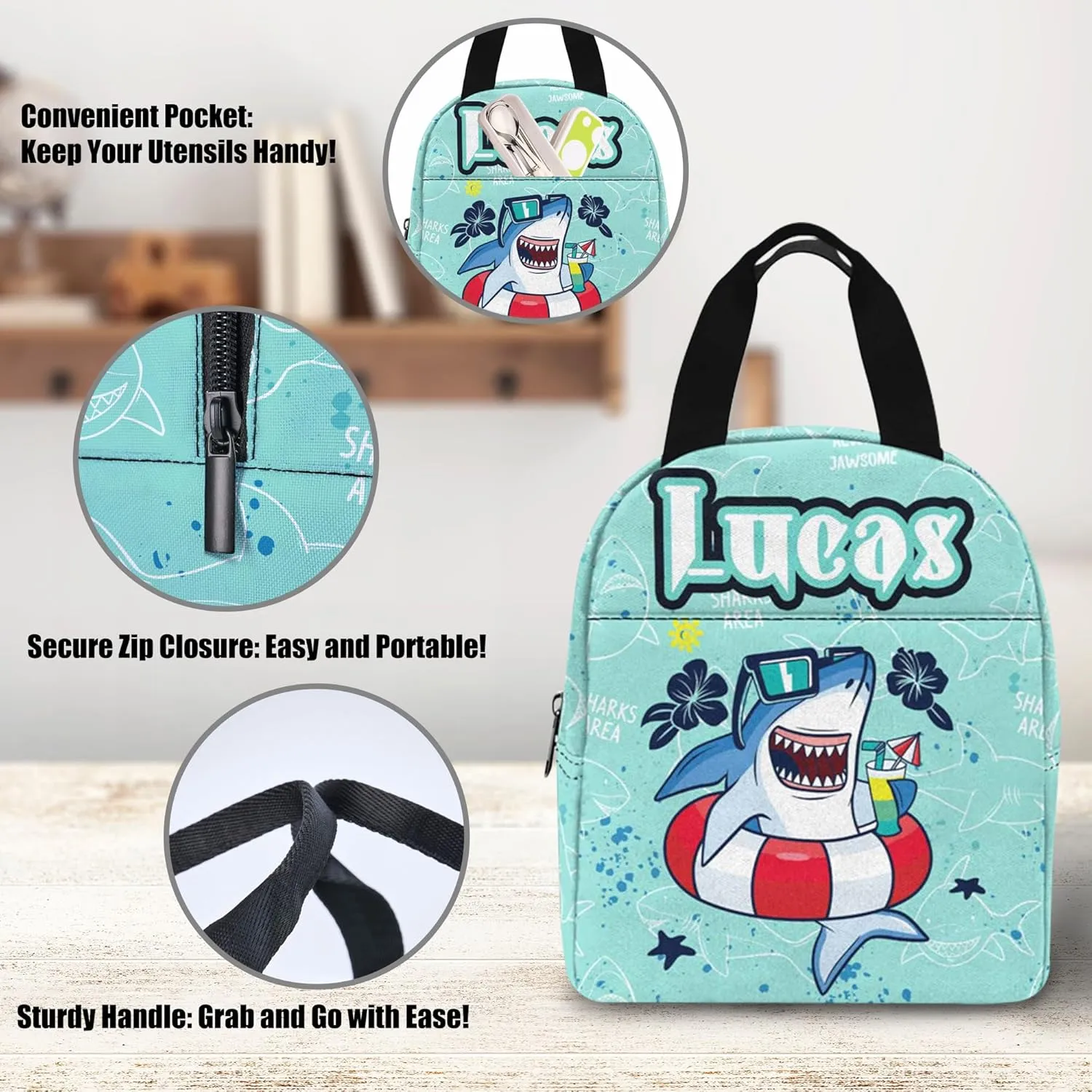 Custom Kids Backpack for Boys with Personalized School Backpack and Kid's Lunch Box - Cartoon BackPack for Primary School Students and Children Travel Bookbag