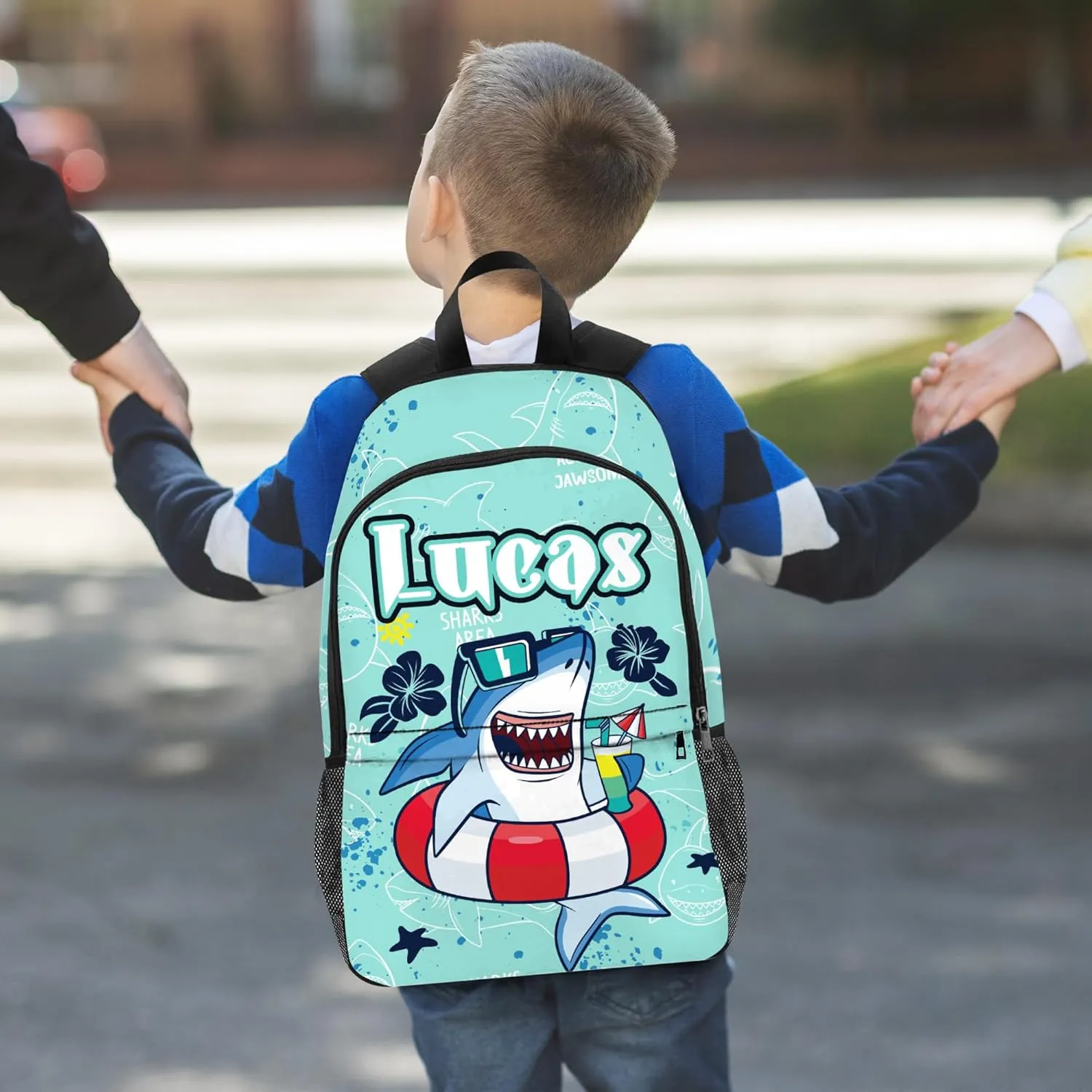 Custom Kids Backpack for Boys with Personalized School Backpack and Kid's Lunch Box - Cartoon BackPack for Primary School Students and Children Travel Bookbag