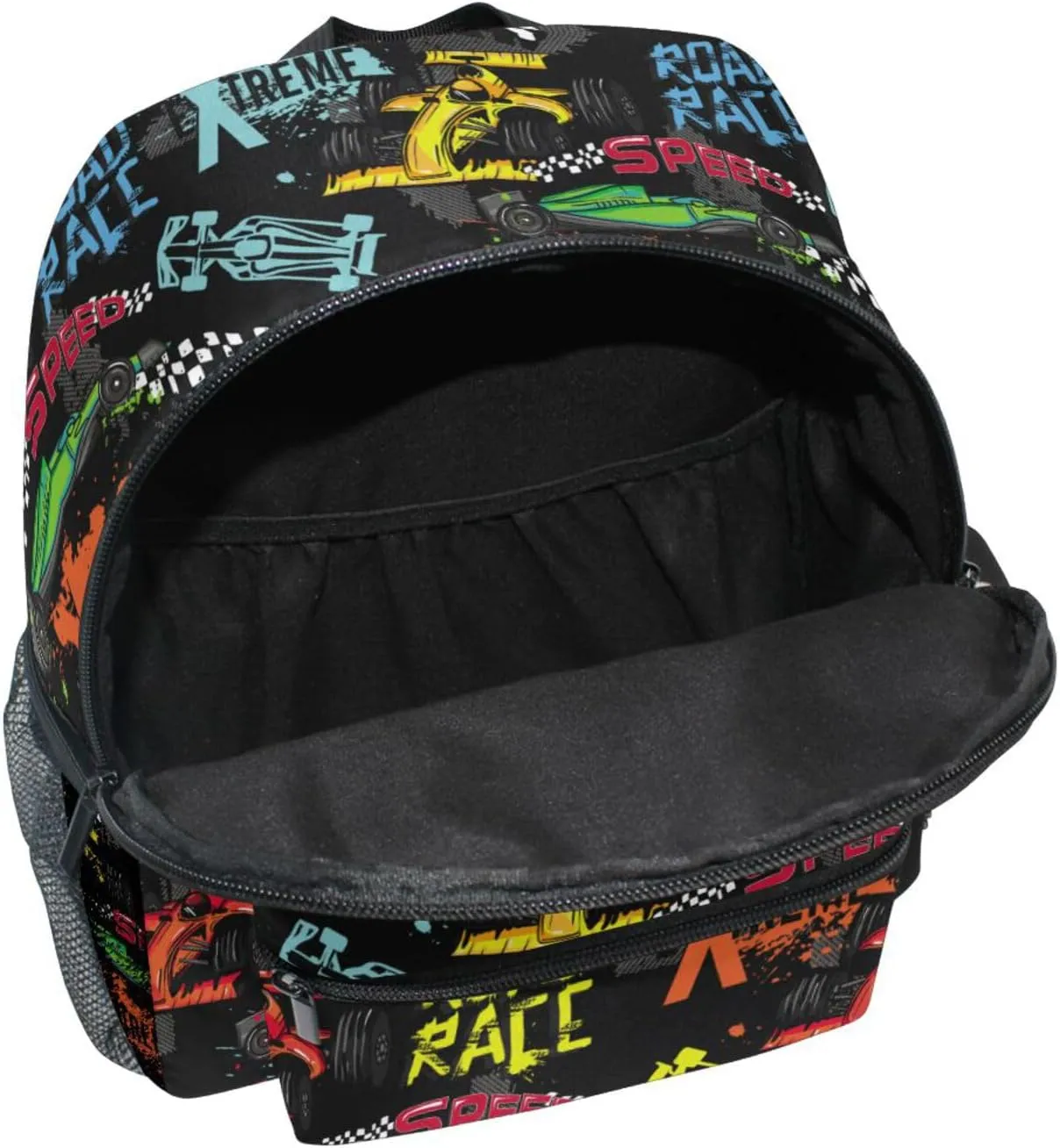 Custom Kids Toddler Backpack, Race Car Backpack for Boys Girls, Preschool School Children Schoolbag Nursery Junior Primary Student Travel Bag