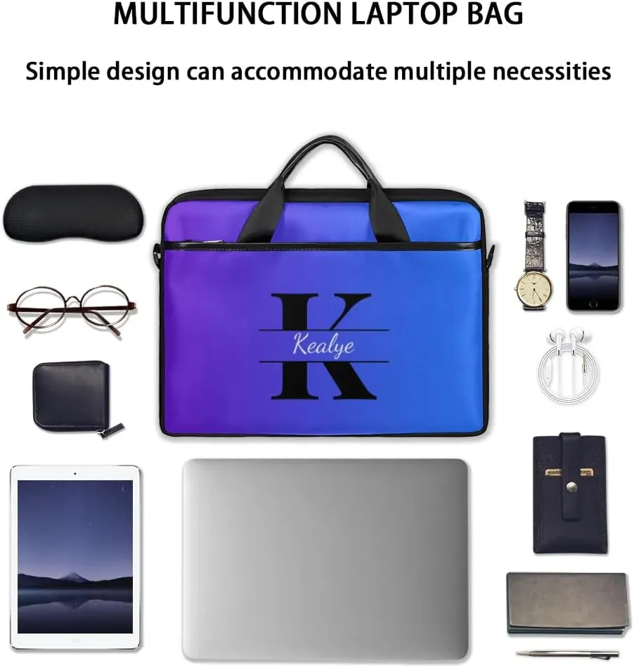 Custom Laptop Bag for Women Men Personalized Name 13 14 15.6 inch Laptop Messenger Shoulder Bags