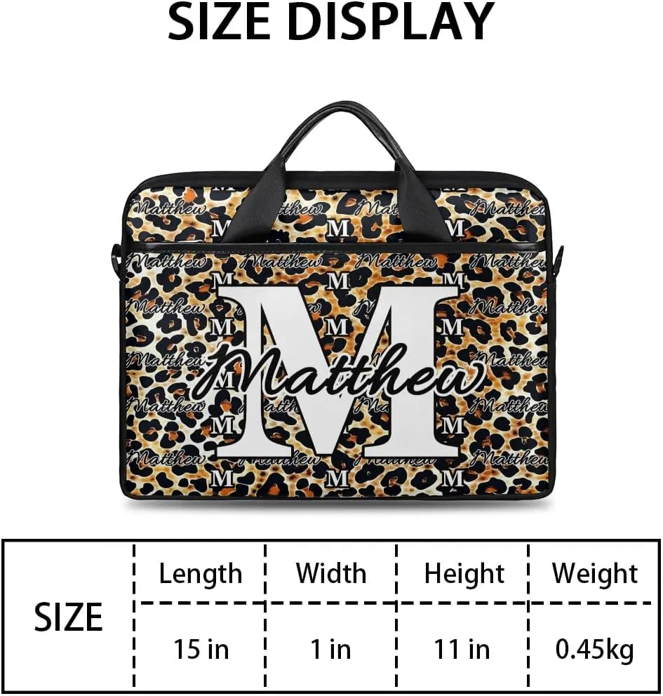 Custom Laptop Bag for Women Men Personalized Name 13 14 15.6 inch Laptop Messenger Shoulder Bags
