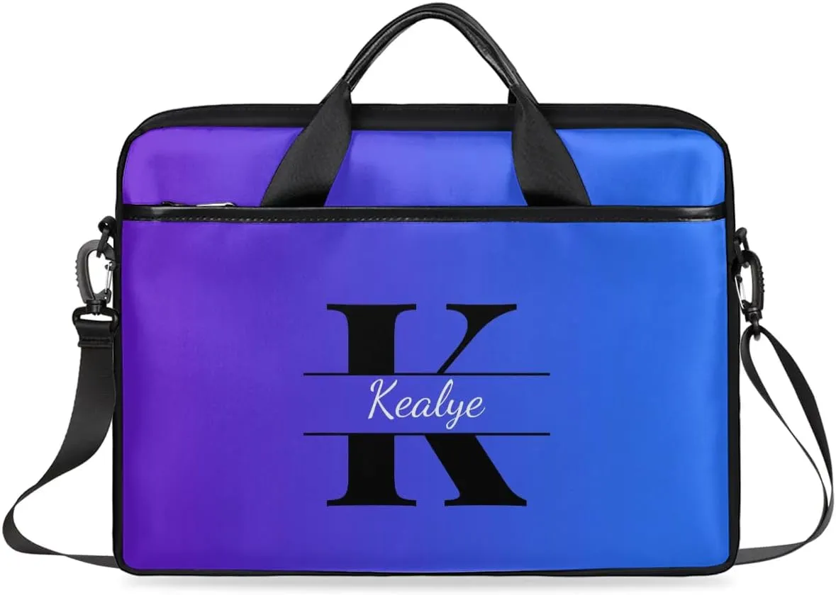 Custom Laptop Bag for Women Men Personalized Name 13 14 15.6 inch Laptop Messenger Shoulder Bags