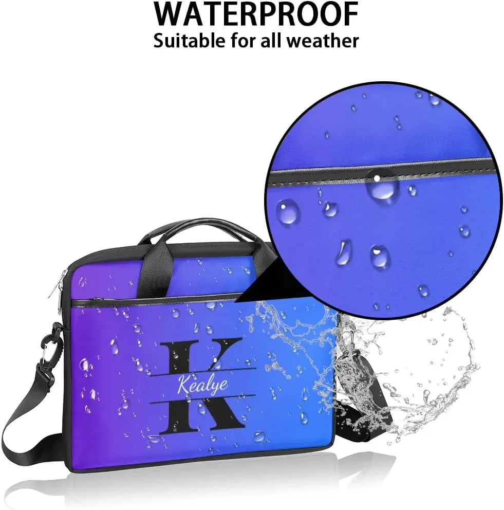 Custom Laptop Bag for Women Men Personalized Name 13 14 15.6 inch Laptop Messenger Shoulder Bags