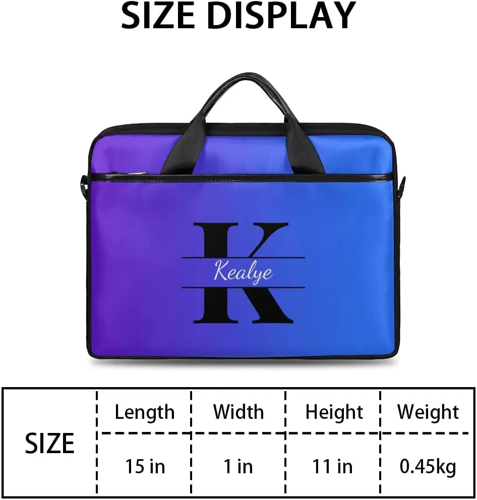 Custom Laptop Bag for Women Men Personalized Name 13 14 15.6 inch Laptop Messenger Shoulder Bags