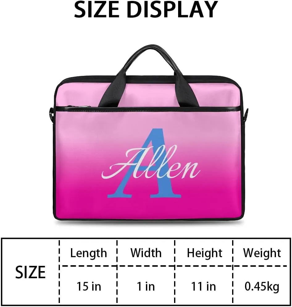 Custom Laptop Bag with Name, Personalized Shoulder Bag for Laptop, Customized Portable Computer Bag for Business (BG)
