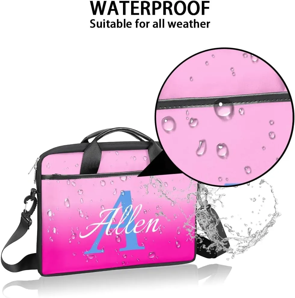 Custom Laptop Bag with Name, Personalized Shoulder Bag for Laptop, Customized Portable Computer Bag for Business (BG)