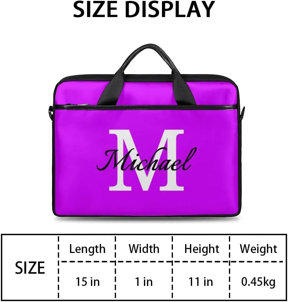 Custom Laptop Bag with Name Personalized Shoulder Bag Lightweight Computer Bag Messenger Bags with Handle