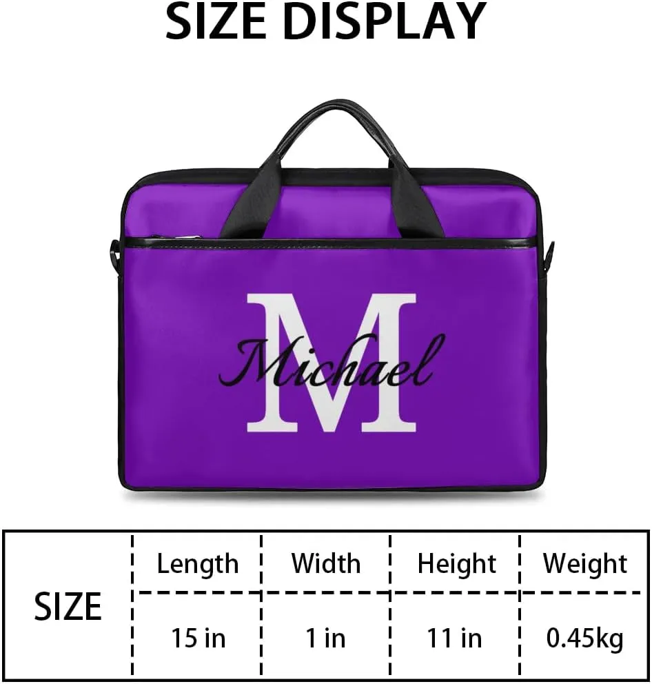 Custom Laptop Bag with Name Personalized Shoulder Bag Lightweight Computer Bag Messenger Bags with Handle