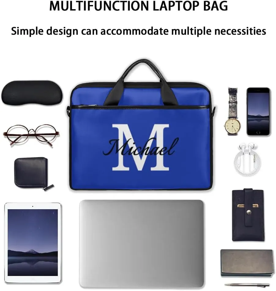 Custom Laptop Bag with Name Personalized Shoulder Bag Lightweight Computer Bag Messenger Bags with Handle