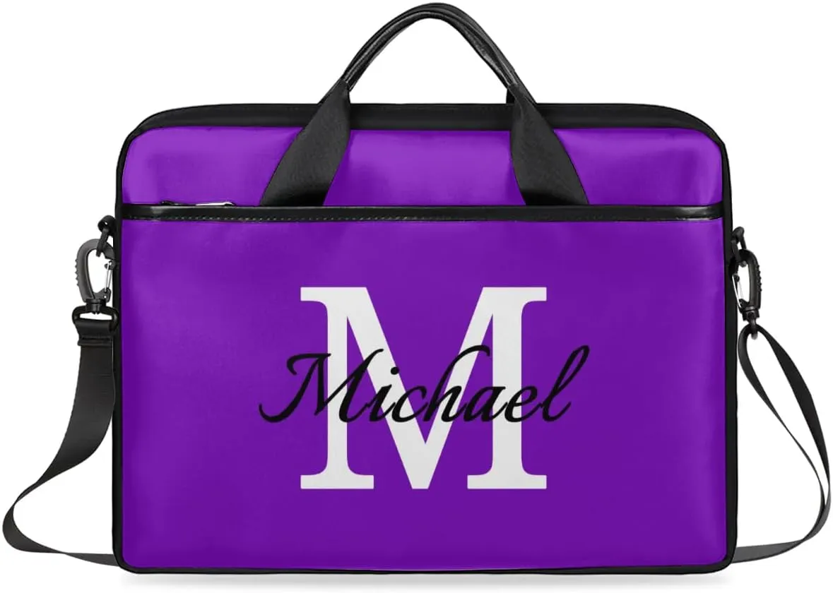 Custom Laptop Bag with Name Personalized Shoulder Bag Lightweight Computer Bag Messenger Bags with Handle