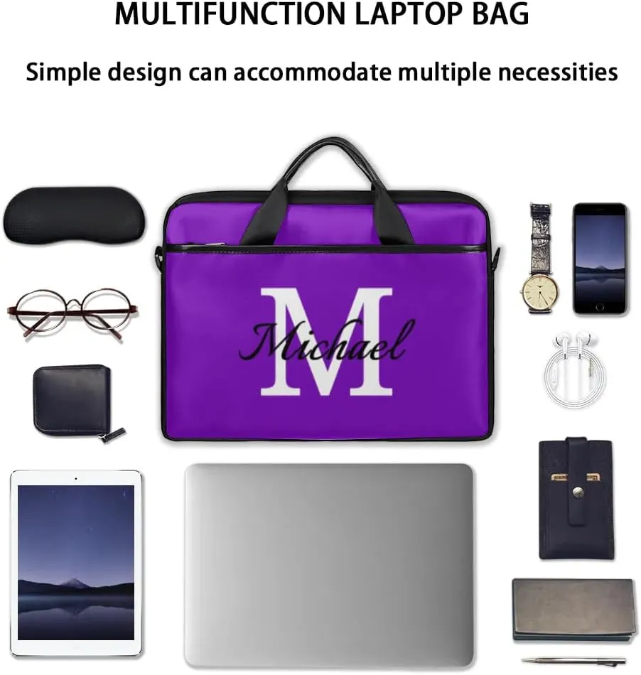 Custom Laptop Bag with Name Personalized Shoulder Bag Lightweight Computer Bag Messenger Bags with Handle