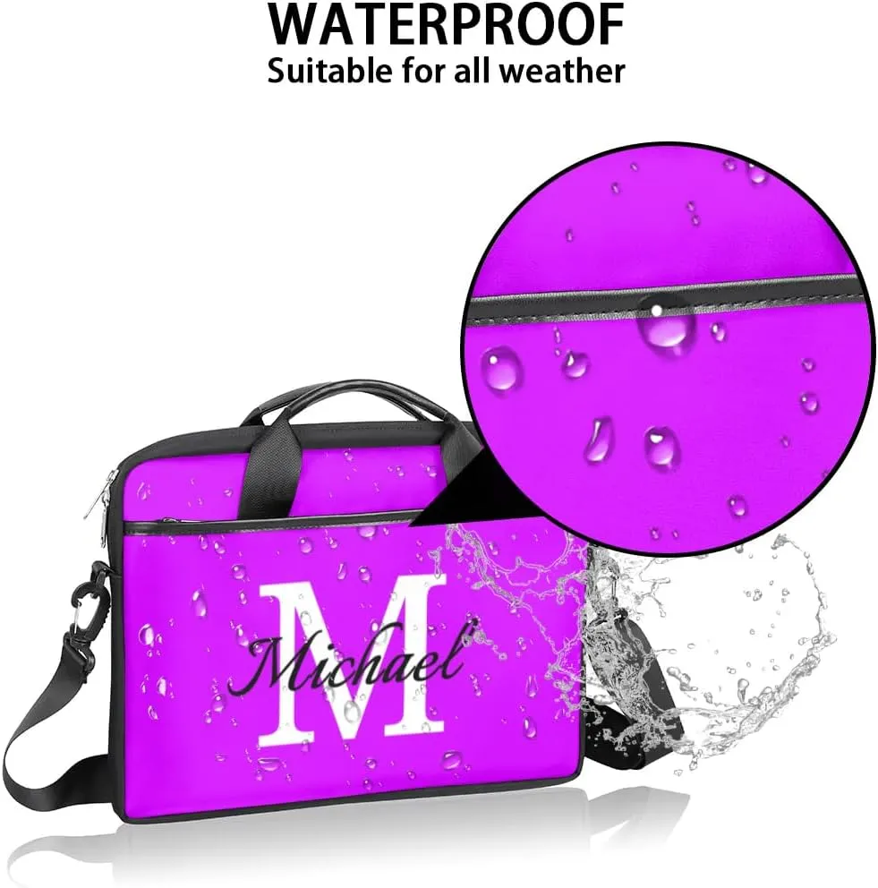 Custom Laptop Bag with Name Personalized Shoulder Bag Lightweight Computer Bag Messenger Bags with Handle
