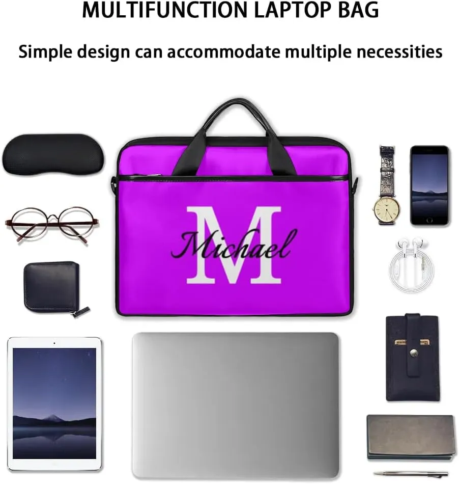 Custom Laptop Bag with Name Personalized Shoulder Bag Lightweight Computer Bag Messenger Bags with Handle